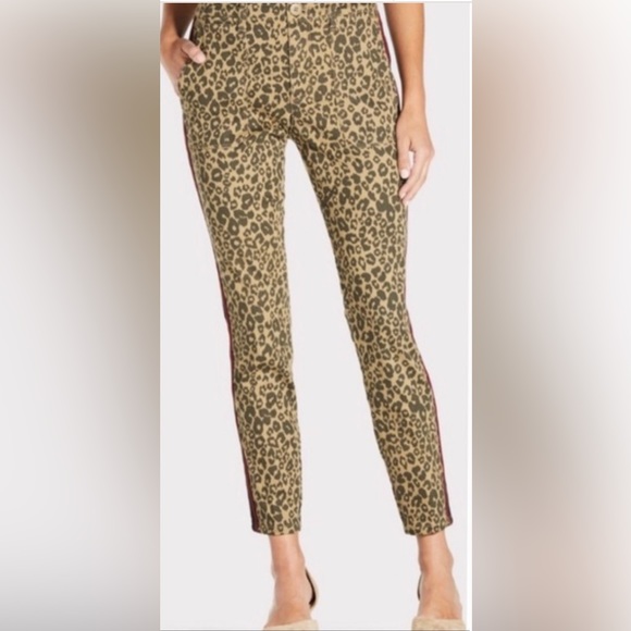 Sanctuary Women's Leopard Print Red Side Stripe Tuxedo Stripe Pants, Size: 28 - Picture 2 of 10